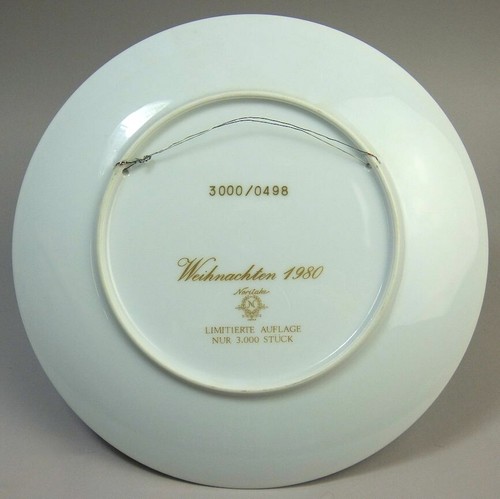 FINO PLATO DE PORCELANA NORITAKE 1980 NAVIDAD 0498/3000 - Imagen 3 de 3