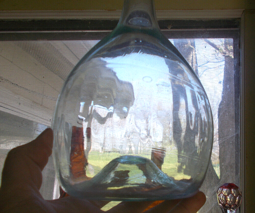 1830s RIBBED PATTERN DIP MOLD GLOBULAR LIQUOR BOTTLE DRIPPY LIP PROBABLY OHIO? - Picture 10 of 10