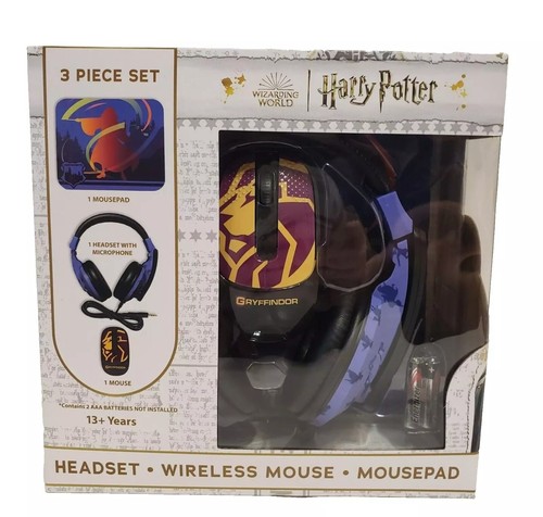 Harry Potter Kopfhörer mit Mikrofon, kabelloser Maus und Mauspad Technik Konvolut - Bild 1 von 5