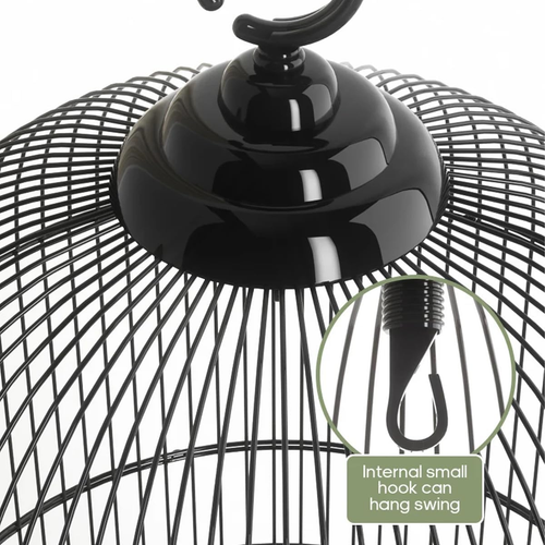 Large Parrot Bird Cage with Anti-Escape Lock, 13.38 X 28.34 Inches round Metal D - Picture 9 of 9