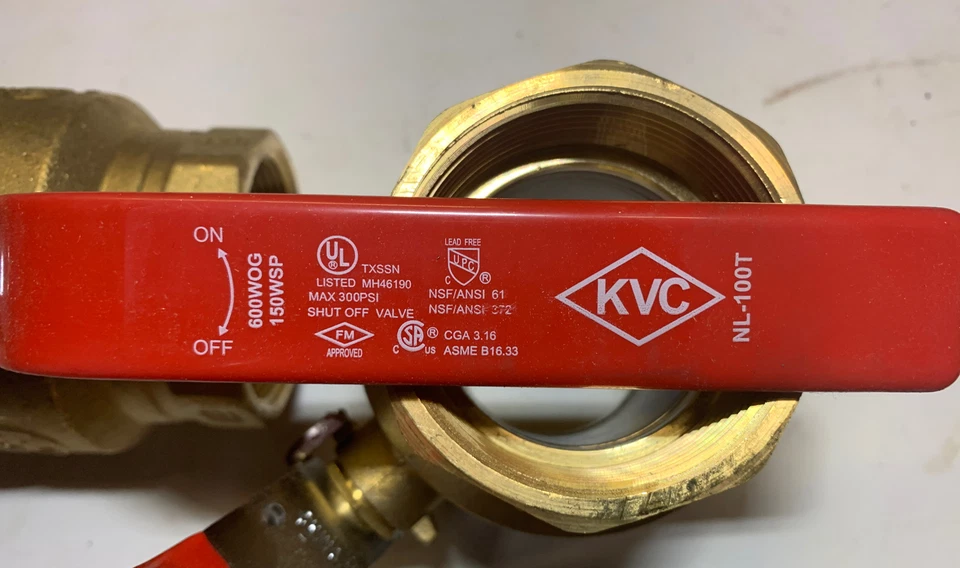 Box Of 2 - KVC 2" NO LEAD FULL PORT NPT BRASS BALL VALVE - NL-100T200 - Image 3 of 4