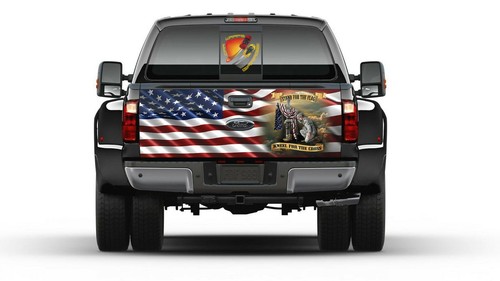 American Flag Stand for the Flag Tailgate Wrap Vinyl Graphic Decal Sticker Truck - Bild 1 von 4