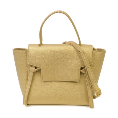 CELINE GHW Nano Belt Bag 2 Way Shoulder Handbag 189003ZVA Calfskin 