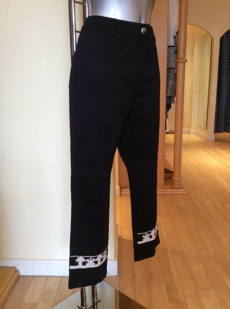 Leslie Trousers Size 12 BNWT Black Cream RRP £155 Now £47 image 5
