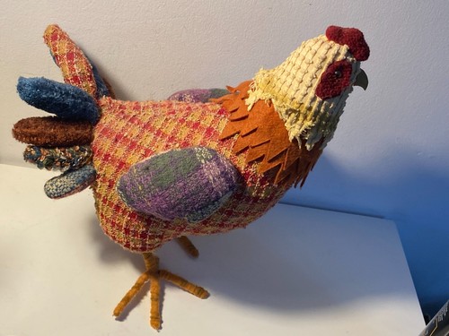 Vintage Patchwork Chicken Material Figure - Not A Toy More Display - Picture 8 of 23