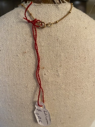 Larimar Edelstein Kristallspitze Halskette 14kt Gold gefüllt Handarbeit - Bild 4 von 5