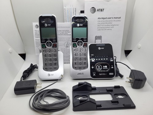 AT&T 2 Handset Answering System w/ Extra Large Display/Keypad CRL32202, EX Cond