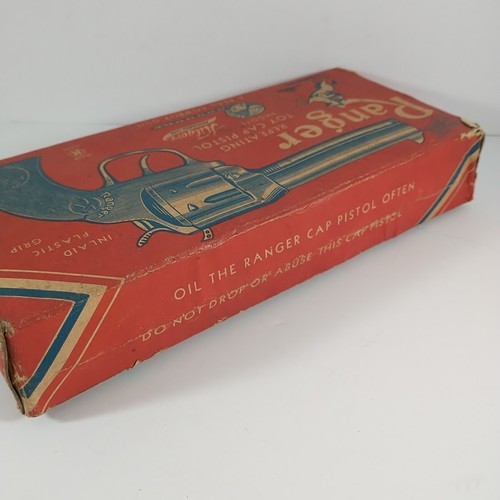 Vintage Kilgore Ranger C.I. Wide Hammer 1940s Toy Cap Gun–Working(Burg Red Grip) - Picture 16 of 18