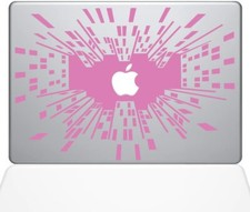 The Decal Guru Looking Up in The Big City Decal Vinyl Sticker, 12" MacBook, Pink