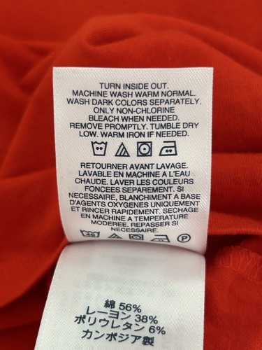 Lands’ End Women’s Orange Ruffle Trim Long Sleeve Cotton Blend Blouse Shirt Sz L - Bild 9 von 9