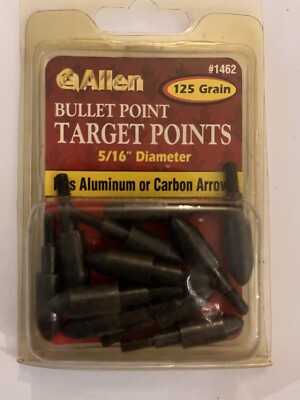 12 ALLEN 5/16  125 GR ARCHERY SCREW-IN ARROW TARGET PRACTICE BULLET POINTS