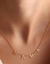 MAMA Letter Chain Necklace Simple Plated Neck Jewelry Decor Mother Best Gift