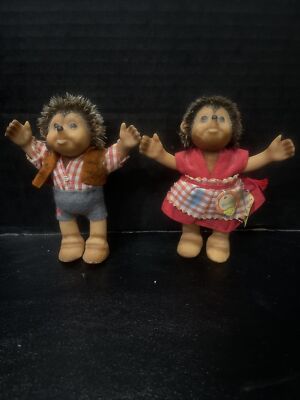 Vintage 5  Steiff Hedgehogs Macki & Mucki No.8712/70; 8712/80