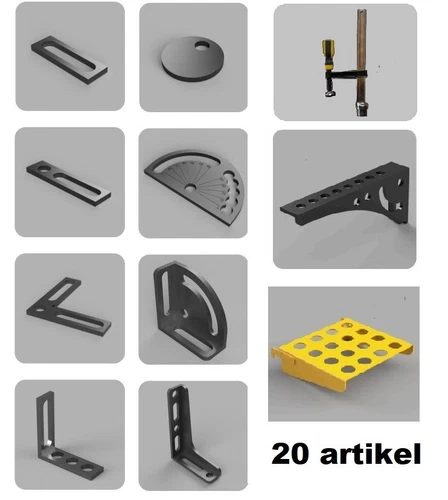 Starter set zubehör D28 schweisstisch 12mm oder 15mm (20 Artikel) Bundle Werkzeu