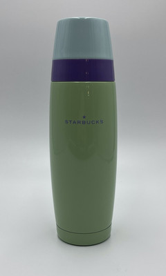 Vintage 2005 Starbucks Coffee 16 oz Green Blue Purple Thermos 16oz Clean