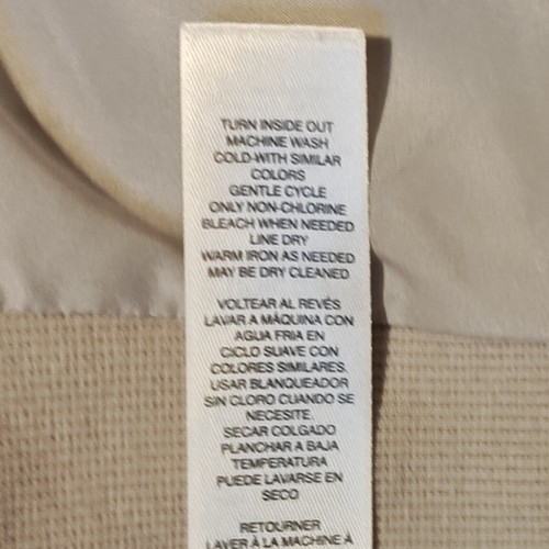 New Chico’s Jacket Women's M Animal Shine Quilted Coat Silver Gray Zip Front - Picture 9 of 9