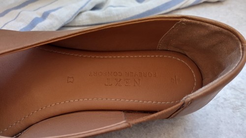 Leather vintage brown women's shoes by Next, size 42 - Picture 3 of 5