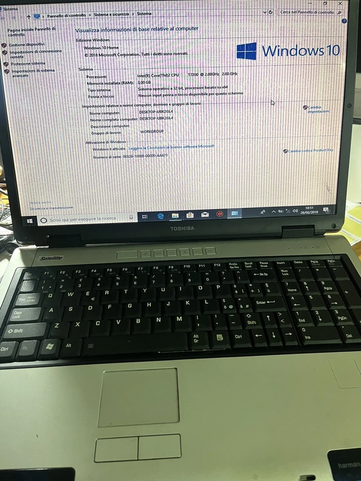 Toshiba - Satellite P100-211 Completo ,Da Riparare Leggi Sotto - Immagine 2 di 4