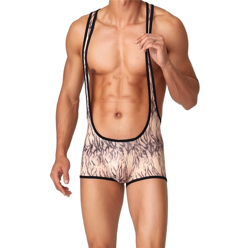 Boxer uomo sexy jockstrap body intimo wrestling singolo body abbigliamento sportivo - Foto 12 di 13