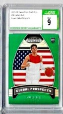 2020 Panini Prizm DP LaMELO BALL Green Global Prospects CSG 9 RC