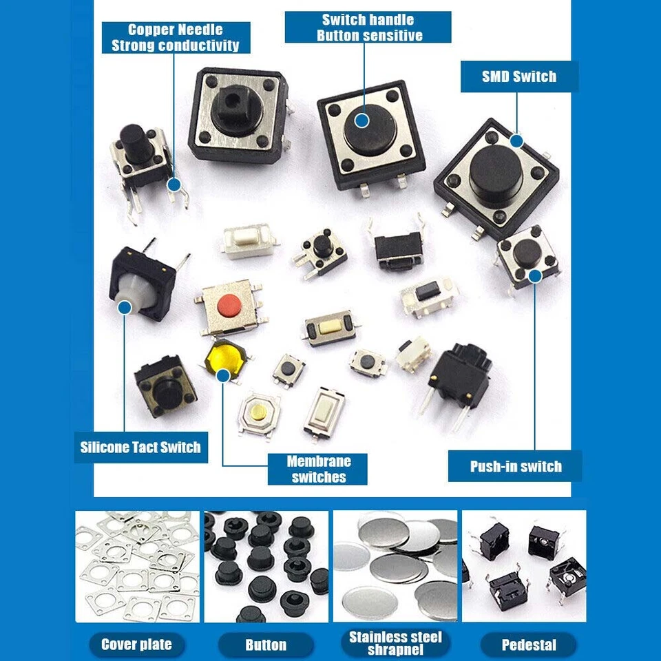 SPST Small Mini Miniature Tactile Push Switch SMD PCB DIP Many Styles Button - Image 4 of 4