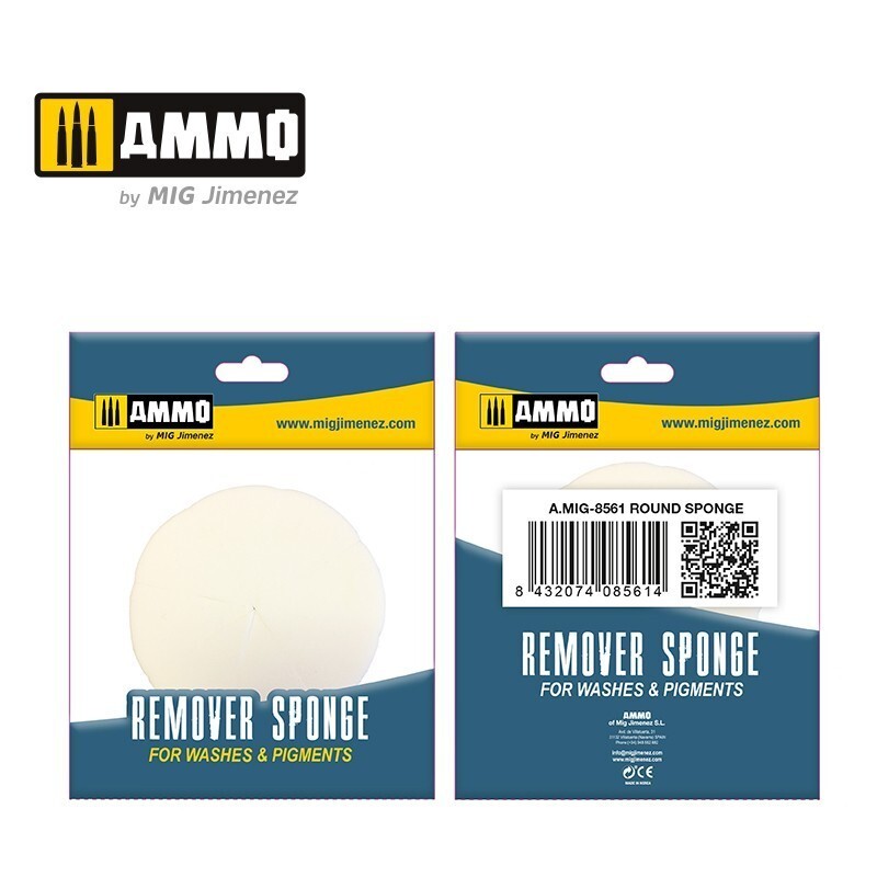 Ammo By Mig Jimenez Round Split Remover Sponge For Washes & Pigments A.MIG-8561