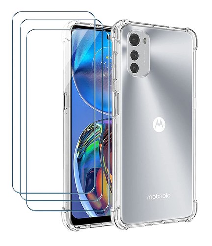 Coque Etui Housse + Verre Trempé pour Motorola Moto E13 E20 E22 E30 E32 E40 G22 - Afbeelding 1 van 6