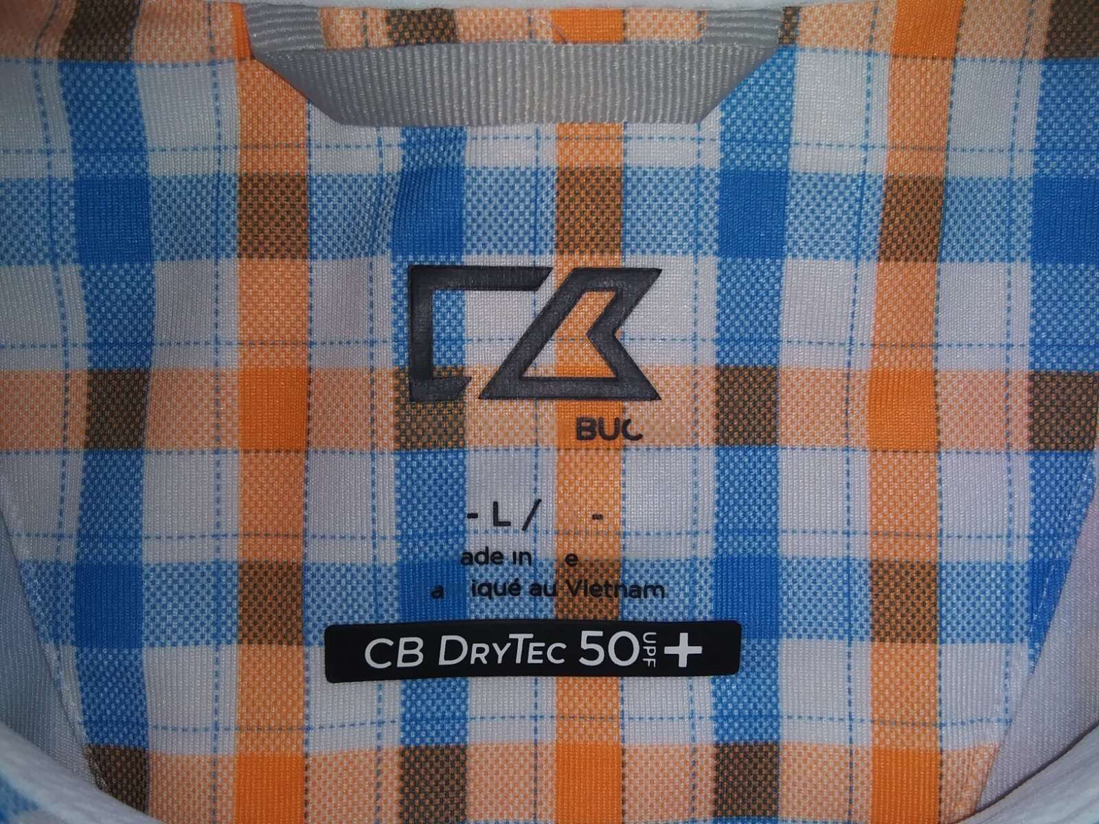Cutter & Buck CB DryTec UPF 50+ Sun Protection - Men's Plaid Stylish Polo Shirt