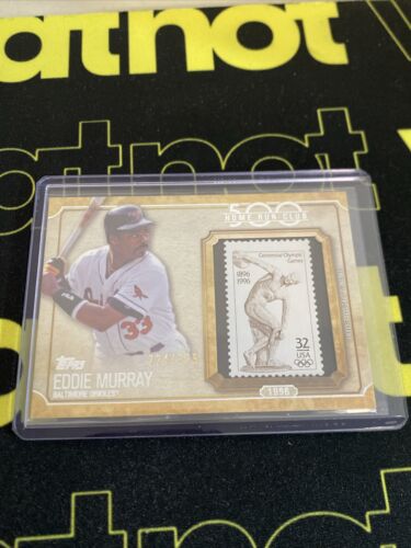 EDDIE MURRAY 2016 Topps 500 Home Run Club Postage Stamp 1996 Olympics #d /375 - Picture 1 of 2