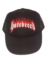 Hatebreed snapback meshback black  trucker hat.