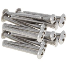 20Pcs M4 Phillips Head Machine Screw Full Thread Length 40 to 45mm Silver-gray
