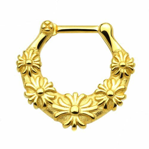 Кольцо-кликер для прокалывания перегородки Nasen, кольцо-кликер для прокалывания перегородки Klapp, цепочка Nase Ketten