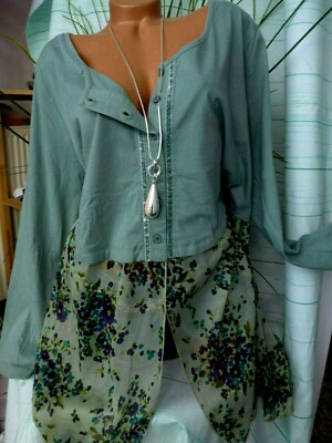 Joe Browns Bluse Tunika Long Shirt 40/42 Lagen Chiffon (488) (422)
