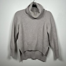 Aritzia Wilfred Free Women's Long Sleeve Wool Knit Sweater Small Gray Beige