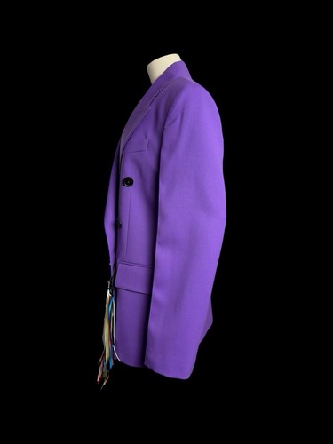 BNWT Women’s MSGM Double Breasted Purple Blazer UK6 IT38 Pure Wool RRP £725 - Picture 4 of 6
