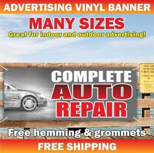 COMPLETE AUTO REPAIR Advertising Banner Vinyl Mesh Sign service mechanic brakes
