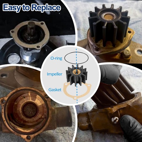 Kit de reparación de impulsores de bomba de agua 09959K para Sherwood Yamaha Volvo Jabsco Perkins - Imagen 9 de 17