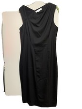 Carolina Herrera Sleeveless Asymmetrical Neck Wool Dress Sz 8