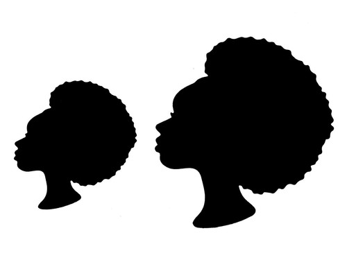 AFRICAN AMERICAN WOMAN/ LADY s HEAD SILHOUETTE DIE CUT/ CUTS-BEAUTIFUL WOMAN - Picture 2 of 2