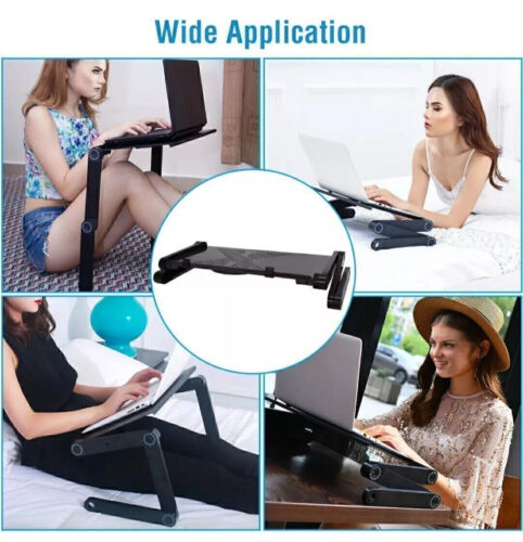360° Adjustable Laptop Table Stand Lap Sofa Bed Tray Foldable PC Notebook Desk - Picture 4 of 11