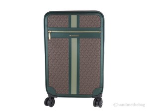 Michael Kors Travel Small Signature Army Green Striped Trolley Rolling Suitcase - Click1Get2 On Sale