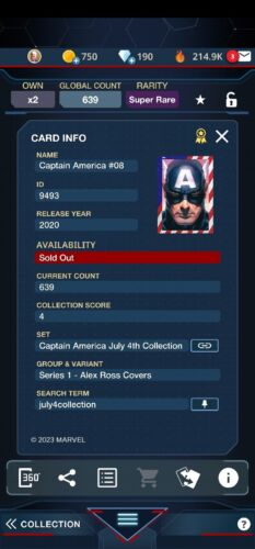 Marvel Collect 2020 SR Captain America July 4th Collection Alex Ross Covers Set - Picture 2 of 3