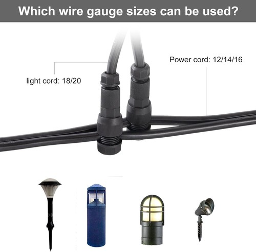 20 Pack Low Voltage Wire Connector Landscape Light Fastlock Connectors Path - Picture 2 of 7