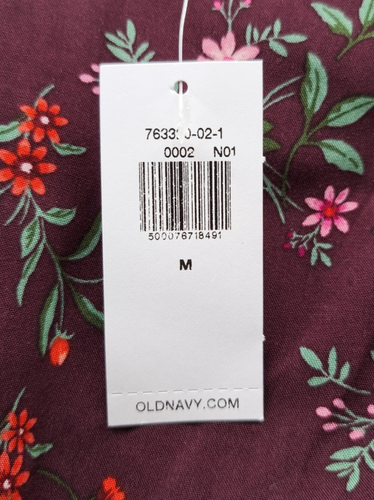 Vecchio abito lungo navy donna viola medio floreale cottagecore estivo puff nuovo con etichette - Foto 3 di 15