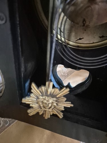 Antike Französische Boulle Kaminuhr mit Kerzenständern um 1855 ( 0672 ) - Picture 22 of 24