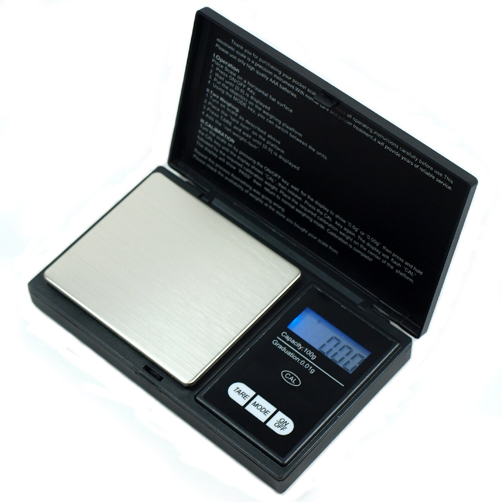 100g Digital Jewelry Scale - 0.01g Precision, Portable, Silver/Black, For Weighing Small Items
