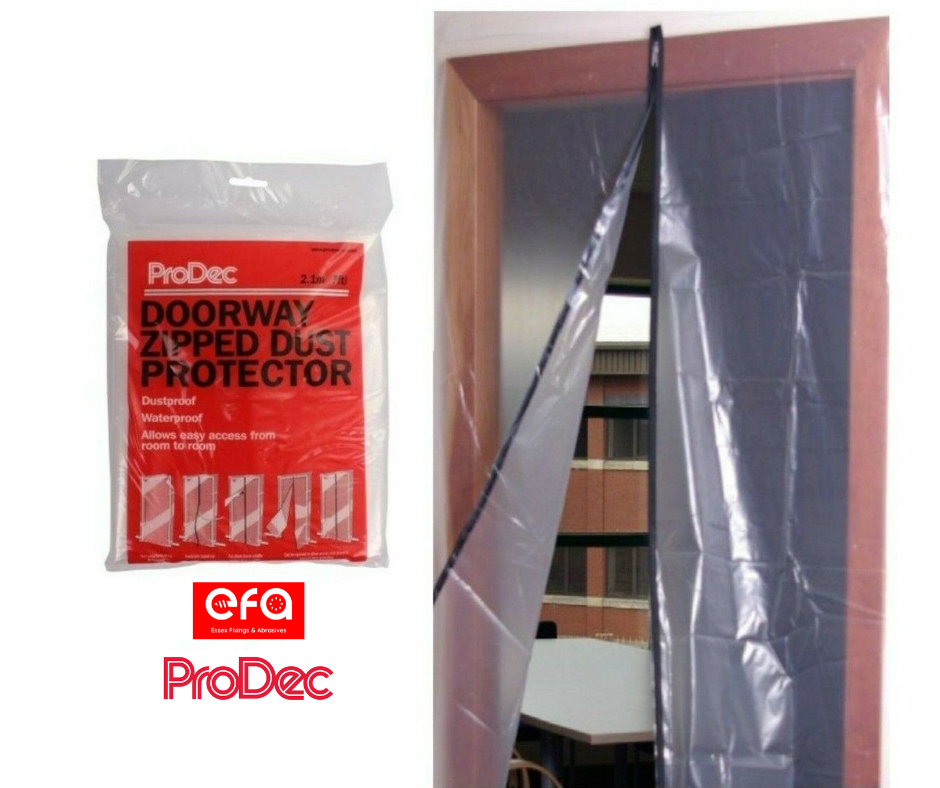 Prodec Doorway Zipped Dust Sheet Protector Dustproof Waterproof Easy Access Door