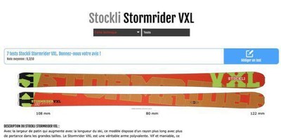 ストックリ STORMRIDER VXL 180cm