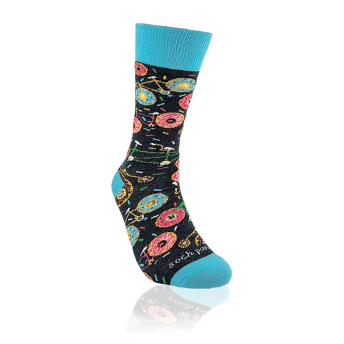 Bicycle Donut Socks from the Sock Panda (Adult Medium - Women's Shoe Sizes 5-10) - Picture 3 of 4