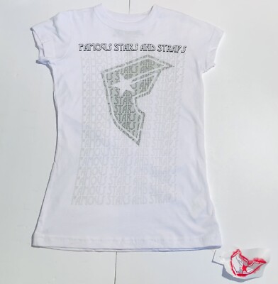 FAMOUS STARS AND STRAPS Women s Spell Out T-Shirt Travis Barker Size Small